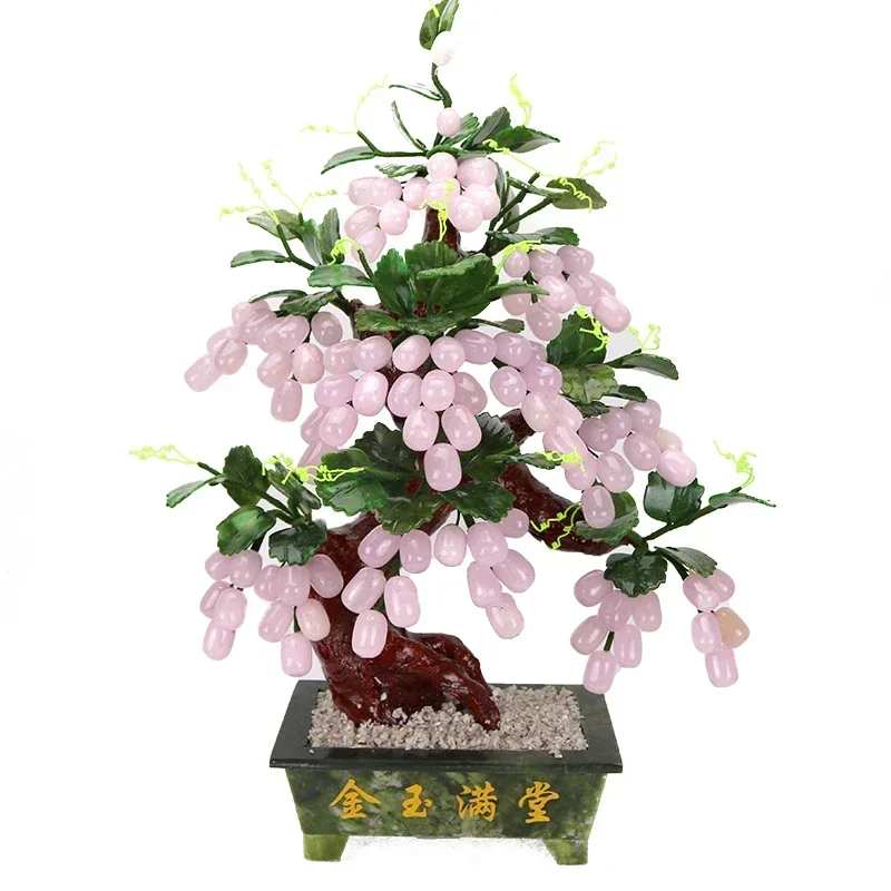 Stone ornament grape tree Zhaocai home accessories Arts and Crafts Living room TV cabinet Wine cabinet desktop Gift from friends