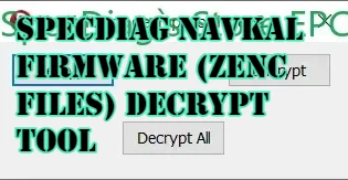 

SpecDiag Navkal Firmware (zenc Files) Инструмент для дешифирования