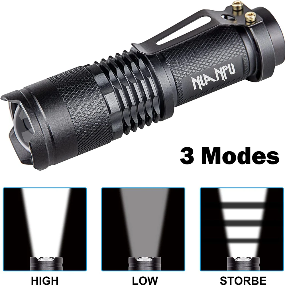 Portable Torch 4 lighting modes Powerful T6 LED Flashlight Super Bright Aluminum Alloy Outdoor Camping Tactical Flash Light