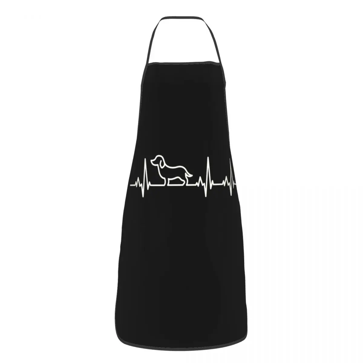 Unisex Dachshund Heartbeat Kitchen Chef Cooking Baking Apron Men Women Wiener Badger Sausage Dog Tablier Cuisine for Gardening