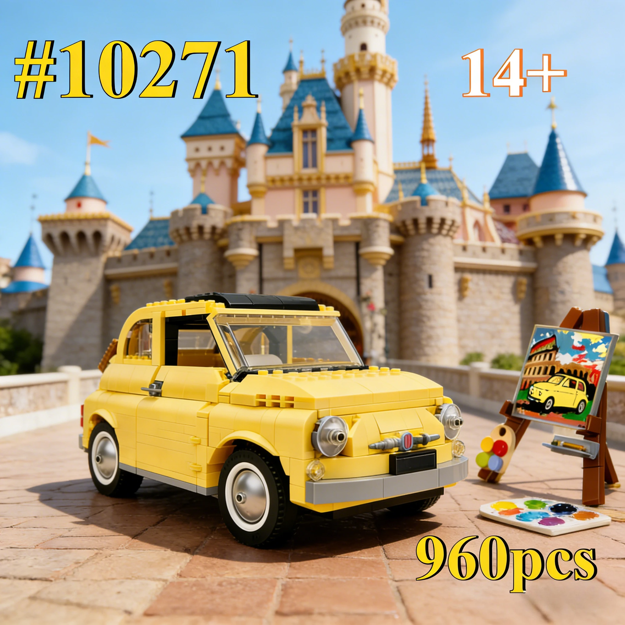 

Наборы строительных блоков «Желтая машина» 10271, подходящие для подарков на день рождения, совместимые с деталями Lego, 960 шт.