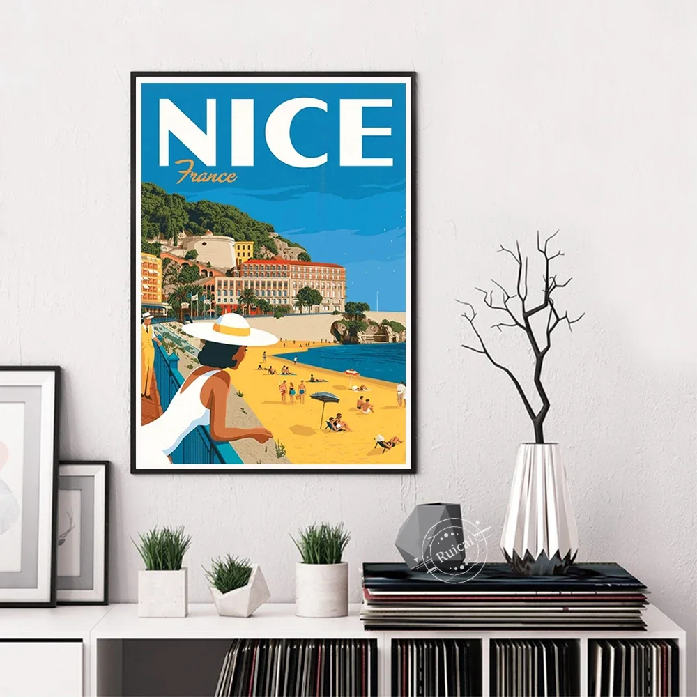 Provence Nice Poster France Pop Art Travel Canvas Painting Wall Picture Sticker Home Decor Gift
