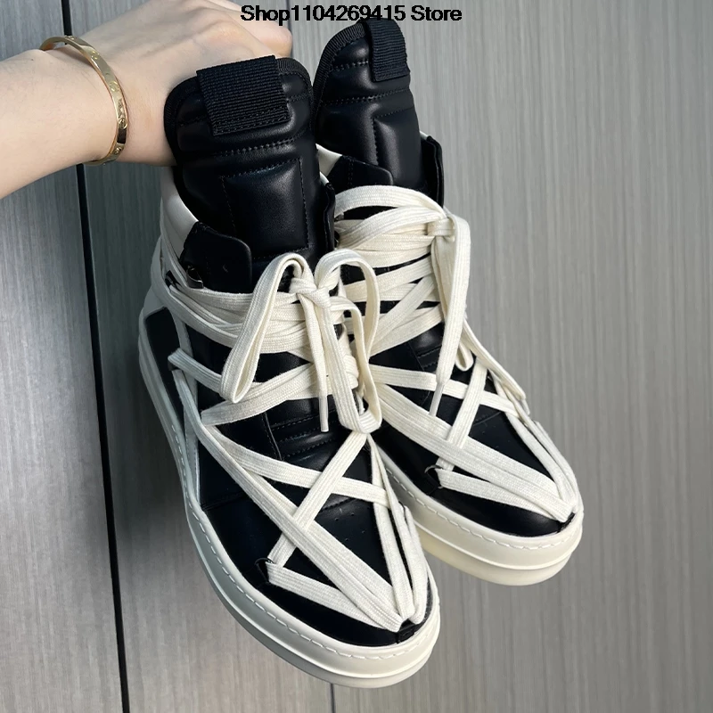 Men High Top Board Shoes Classic European American Heavy Industry Trend Five Pointed Star with Fashionable Boots