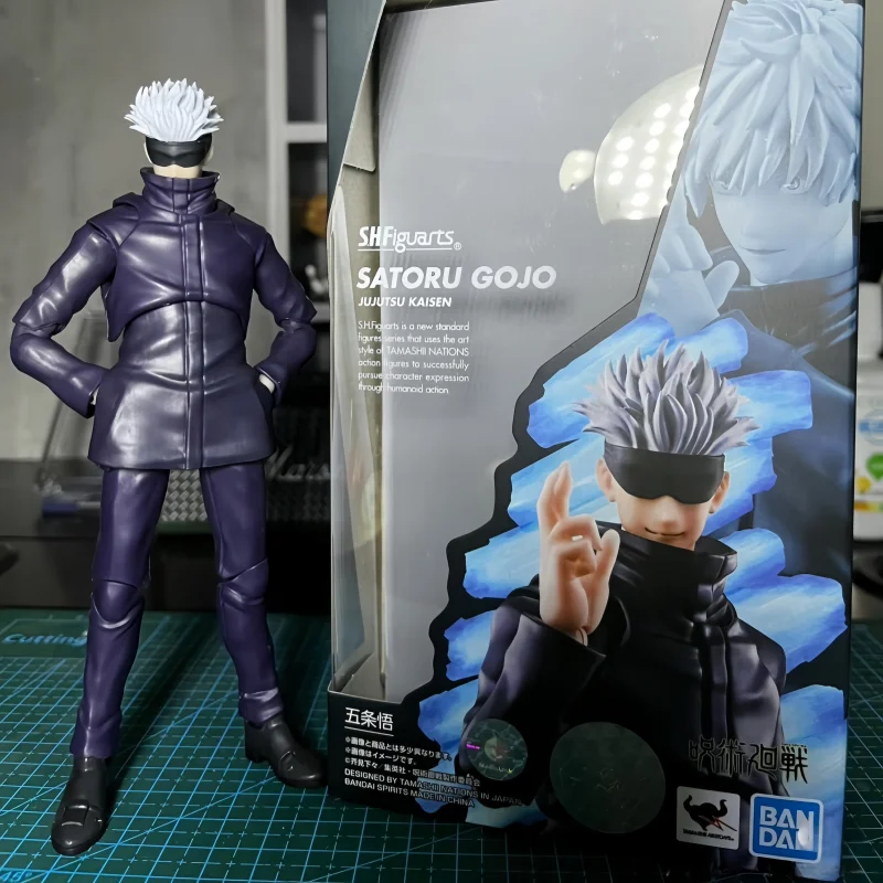 

New Hot Sale Bandai Shfiguarts S.h.figuarts Satoru Gojo Jujutsu Kaisen Action Figures Models Toys Collection Xmas Gifts In Stock