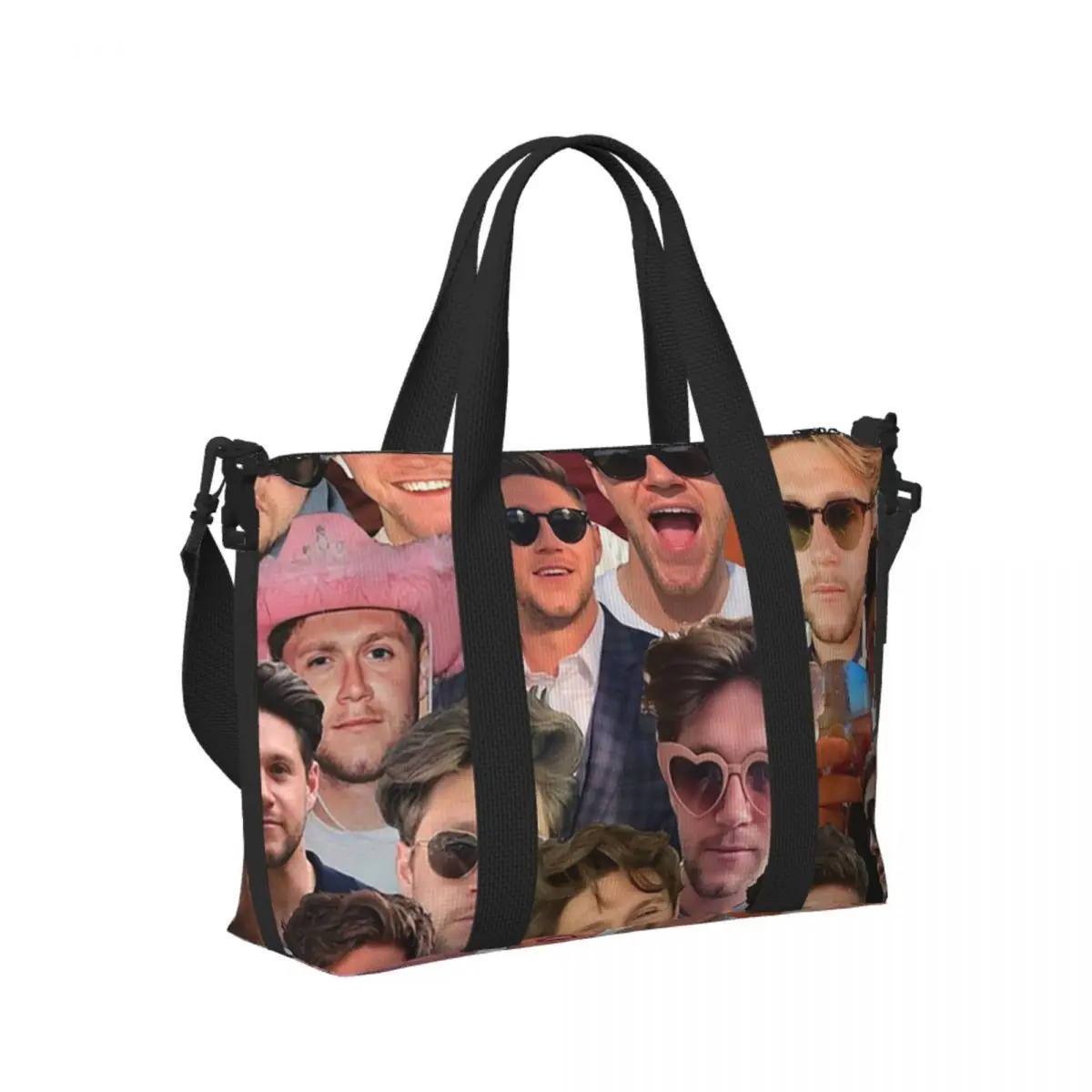 

Custom NiallHoran Photo Collage Beach Travel Bag Large Capacity Tote Bags for Gym Sport Women Shopping Duffle Shoulder Bag