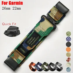 26mm 22mm Sports Nylon Watchband for Garmin 8 Tactix 7Pro Fenix 7X 6X 7 5 6 Pro 5X Plus 3 3HR 945 Bracelet for Garmin Loop Strap