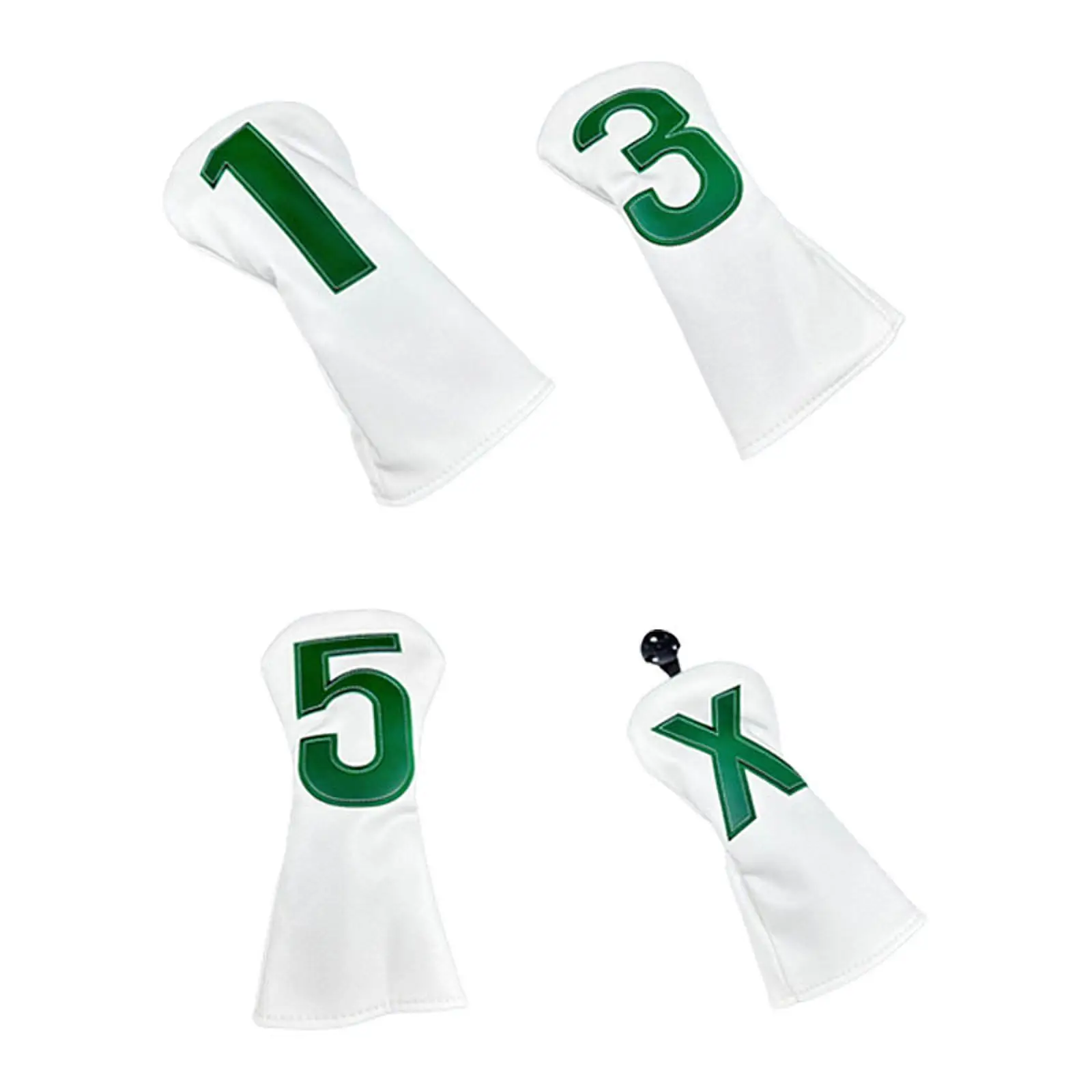 

4Pcs Golf Club Head Covers Golf Wood Headcovers Golfer Gift 1, 3, 5, x Long Neck