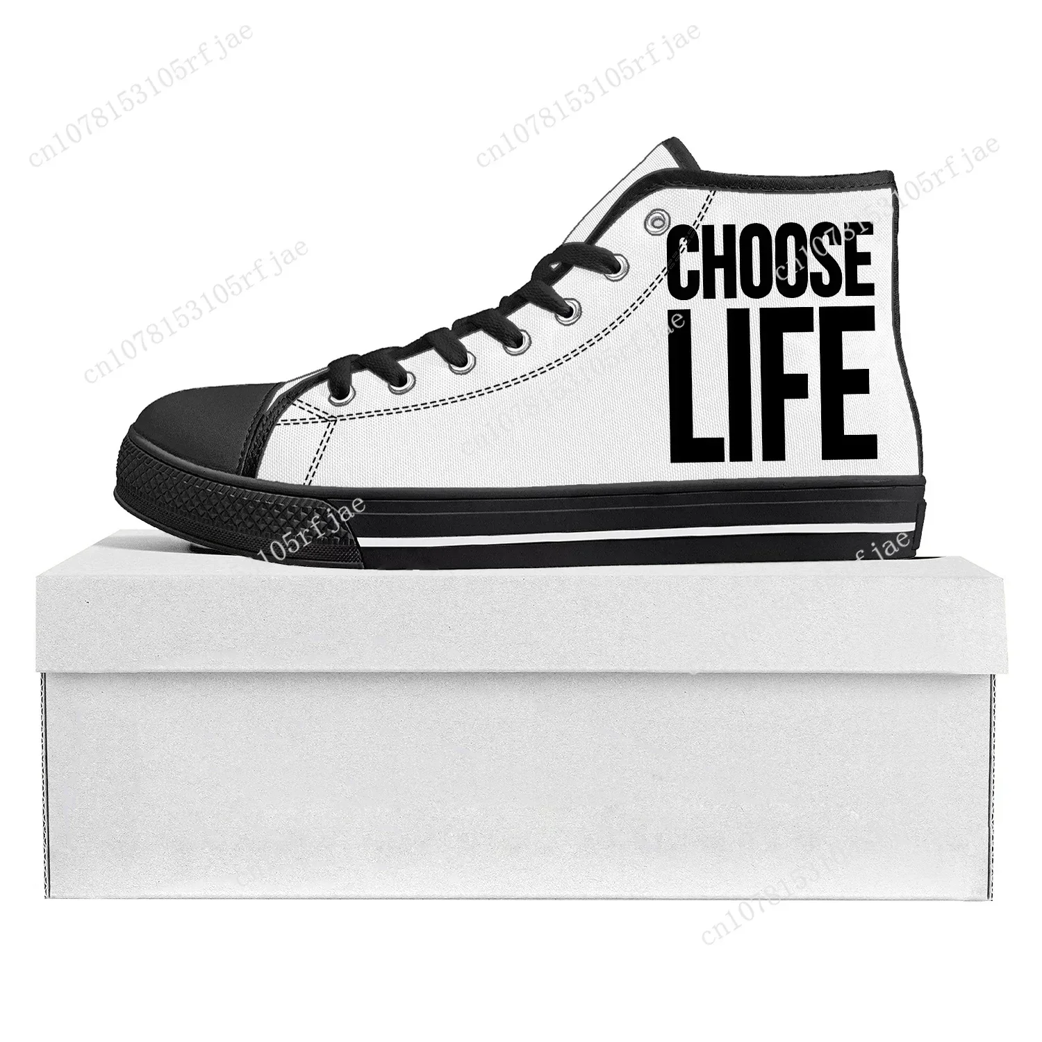 Choose Life Wham George Michael High Top High Quality Sneakers Mens Womens Teenager Canvas Sneaker Custom Shoe Couple Shoes