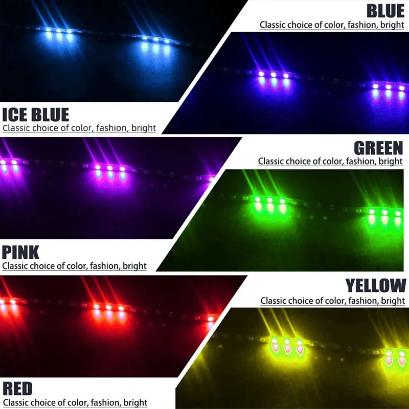 135CmStrip Light Bar ภายใต้หลอด Underbody เรือตกแต่งไฟรถจักรยานยนต์กันน้ำ Color1PC