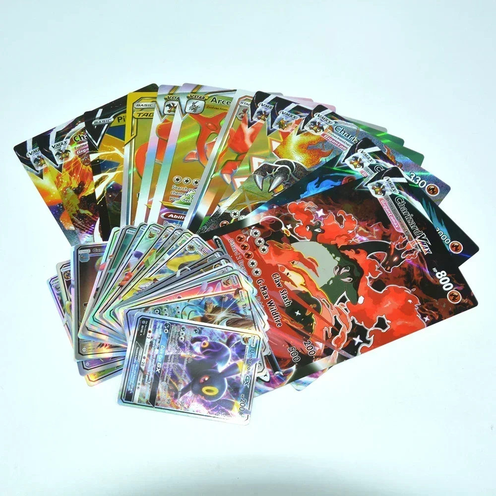 30pcs Oversized Pokemon Cards  Jumbo Letters Card Vmax Vstar GX Arceus Pikachu Charizard Super Shiny Rare Card Birthday Gift