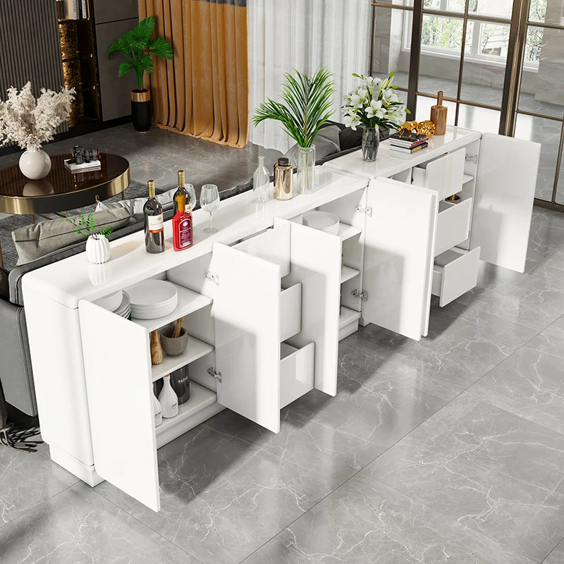 Luxury Durable Dining Table Solid Wood Side Cabinet Pantry Cabinet