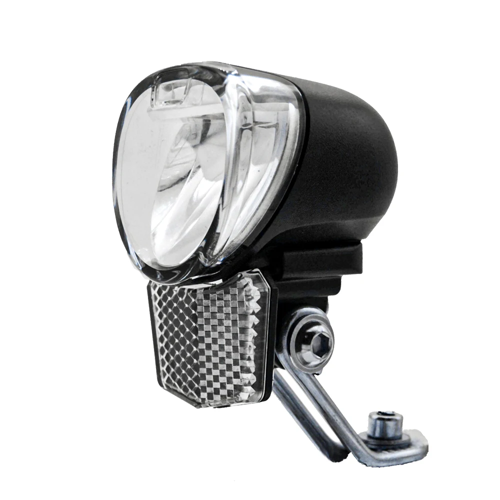 Electric Bicycle Headlight With Horn 4W 60LUX Durable Front Light and Reflector Ebike Accessories