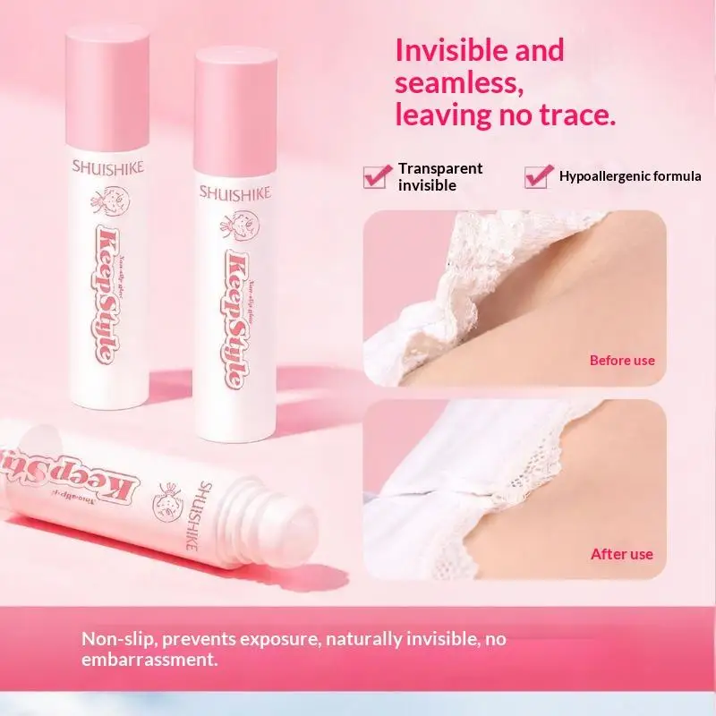 Breathable Anti Slip Bra Strap Adhesive Tapes Seamless Invisible No Irritation Stops Slipping for Socks Underwear Summer Wear
