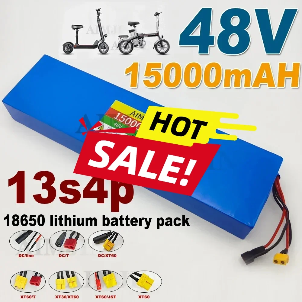 

NEW 48V built-in BMS rechargeable 13S4P battery pack 15000mAh for Kugoo M4/MaxSpeed lithium-ion battery