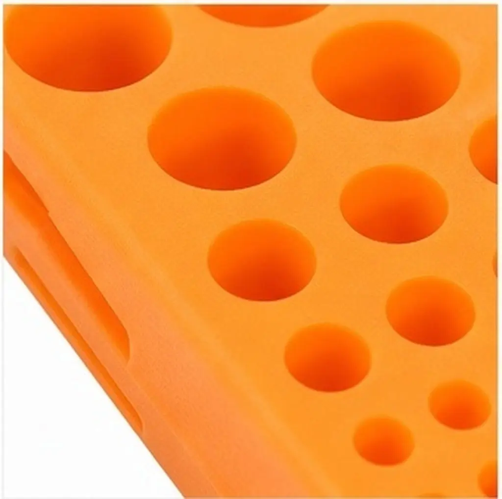 Plastic Bit Tool Storage Rack 80 Hole Drill Bit Organizer Holder for All Standard Bits Compact Space Saving Home Workshop