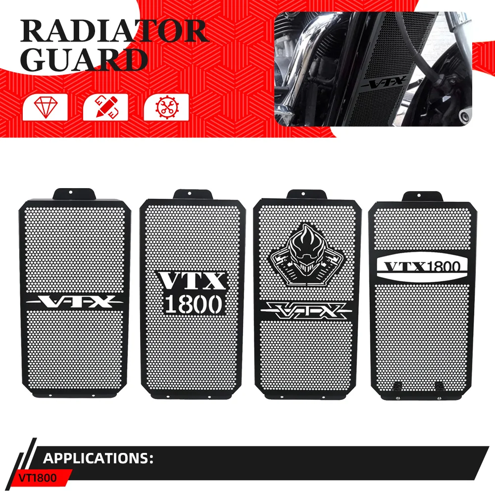 

For Honda VTX1800 C F N R S T VTX 1800 2002-2003-2004-2005-2006-2007-2008 Motorcycle Radiator Grille Guard Protector Cover