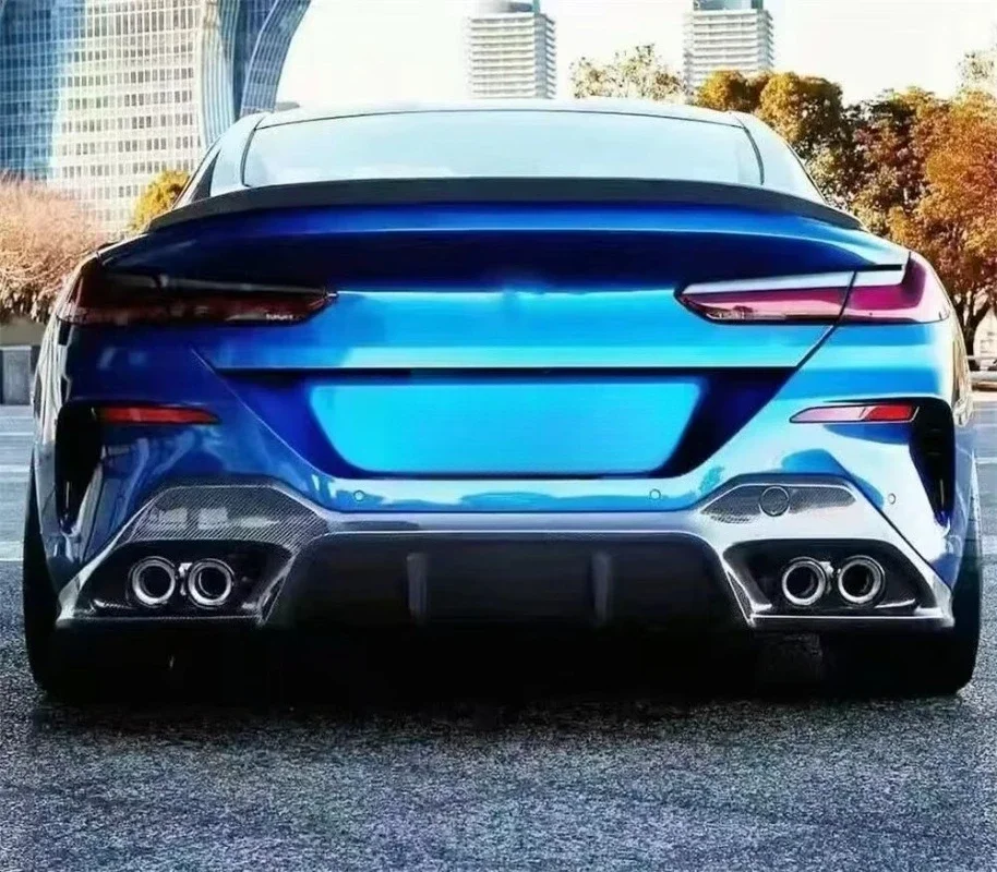 For 8 Series G14 G15 G16 3D Style Carbon Fiber Bumper Kit with Clips New Clip-On Auto Parts for 2019- Cars 6
