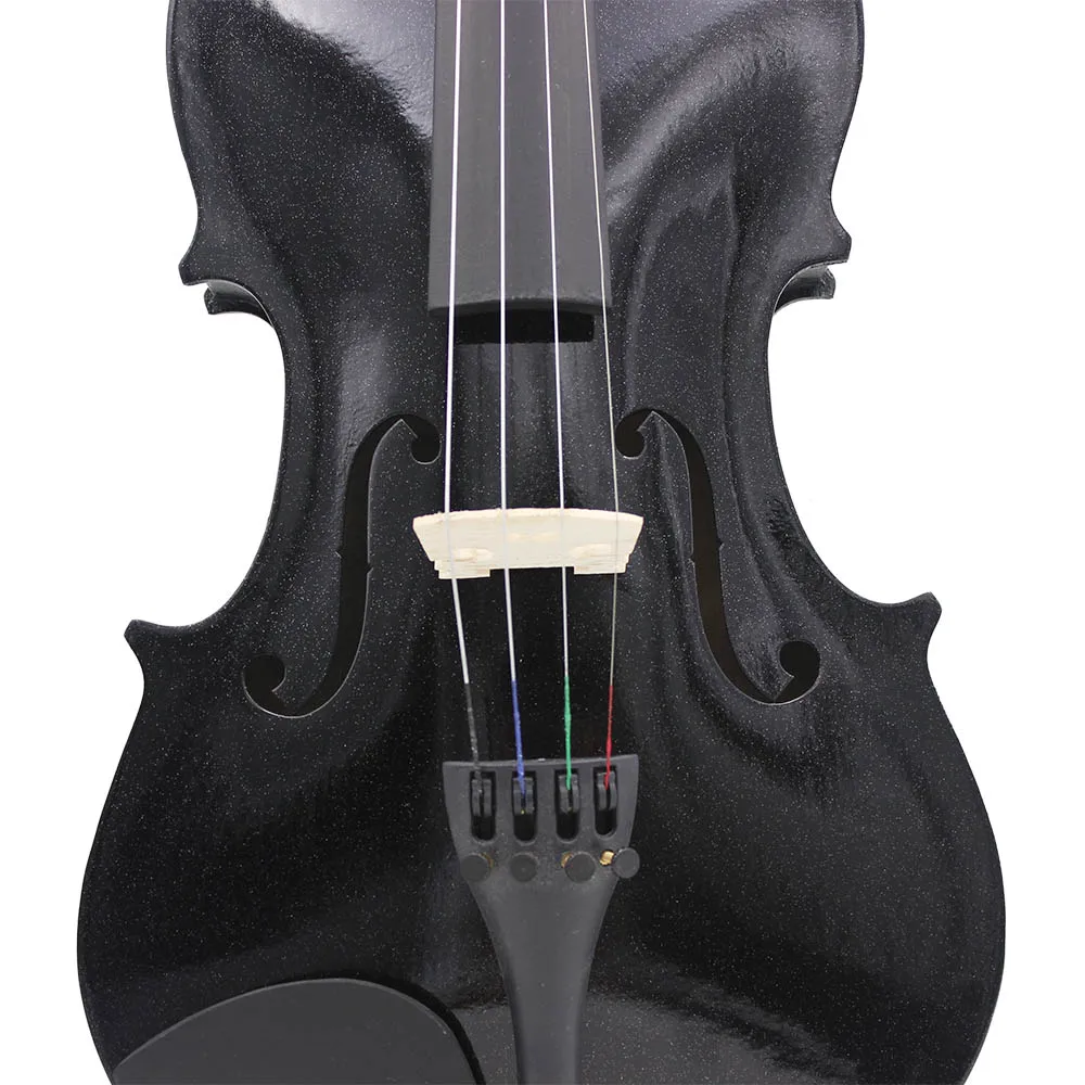 Popularize Maple Panel Violin for Beginners, Black Violin Present, Suit Child Music Lesson Study, Ornament with Gift, 4/4