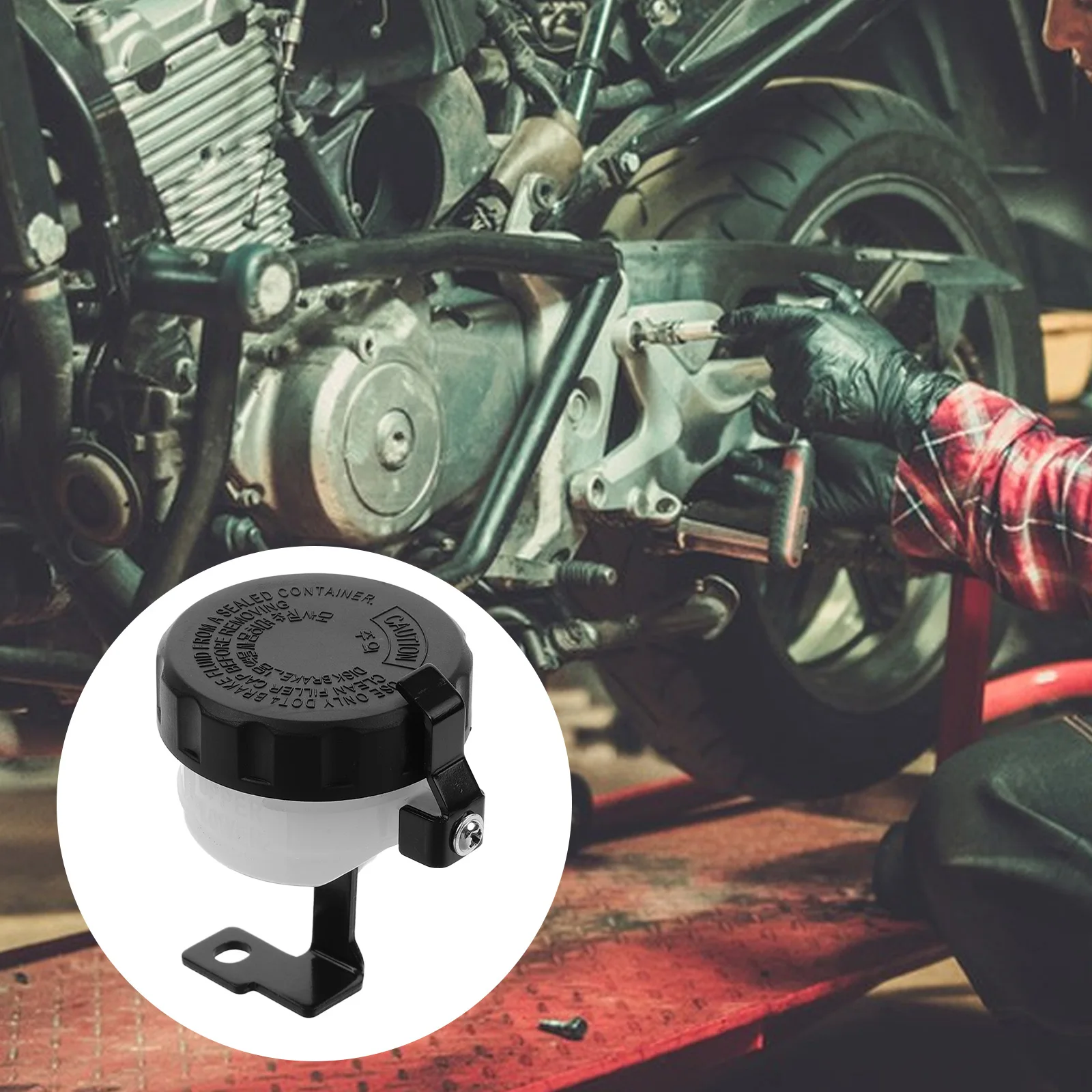 

Motorcycle Oil Cup Plastic Modification Fluid Reservoir Pump Hydraulic Smooth Flow Stable Lubrication Easy Installation