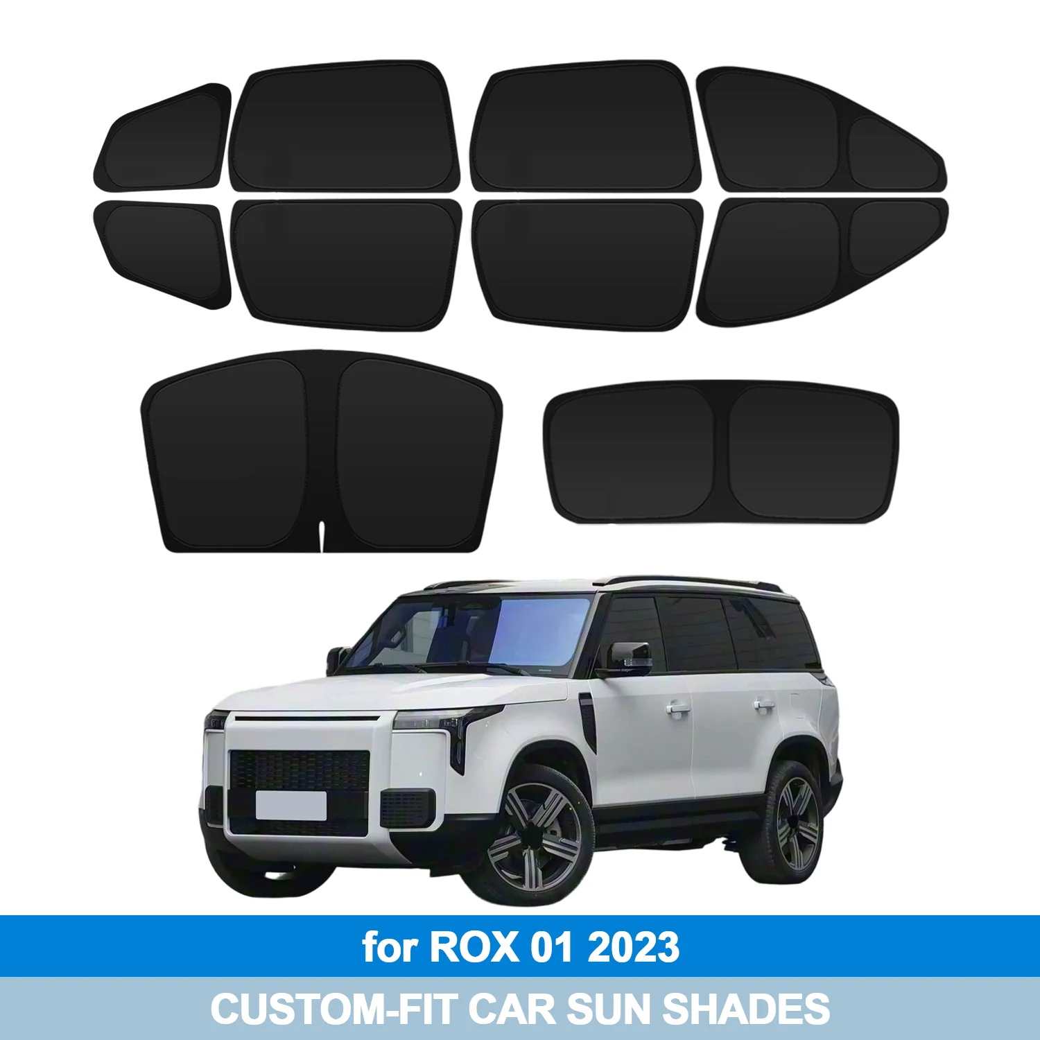 

For ROX 01 2023 Windshield Sun Shade Side Window Shades Cover Sun Visor Shield Privacy Protection Car Accessories