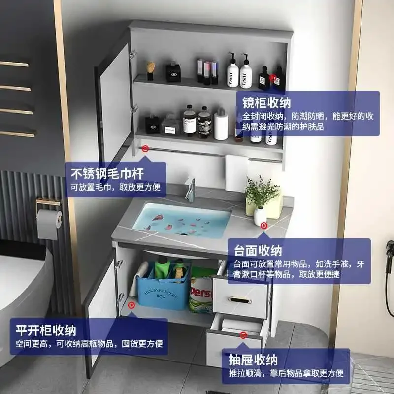 Faucet Shelfs Bathroom Cabinet Display Metal Mirror Drawer Sets Bathroom Cabinet Toilet Sink  Home Furniture