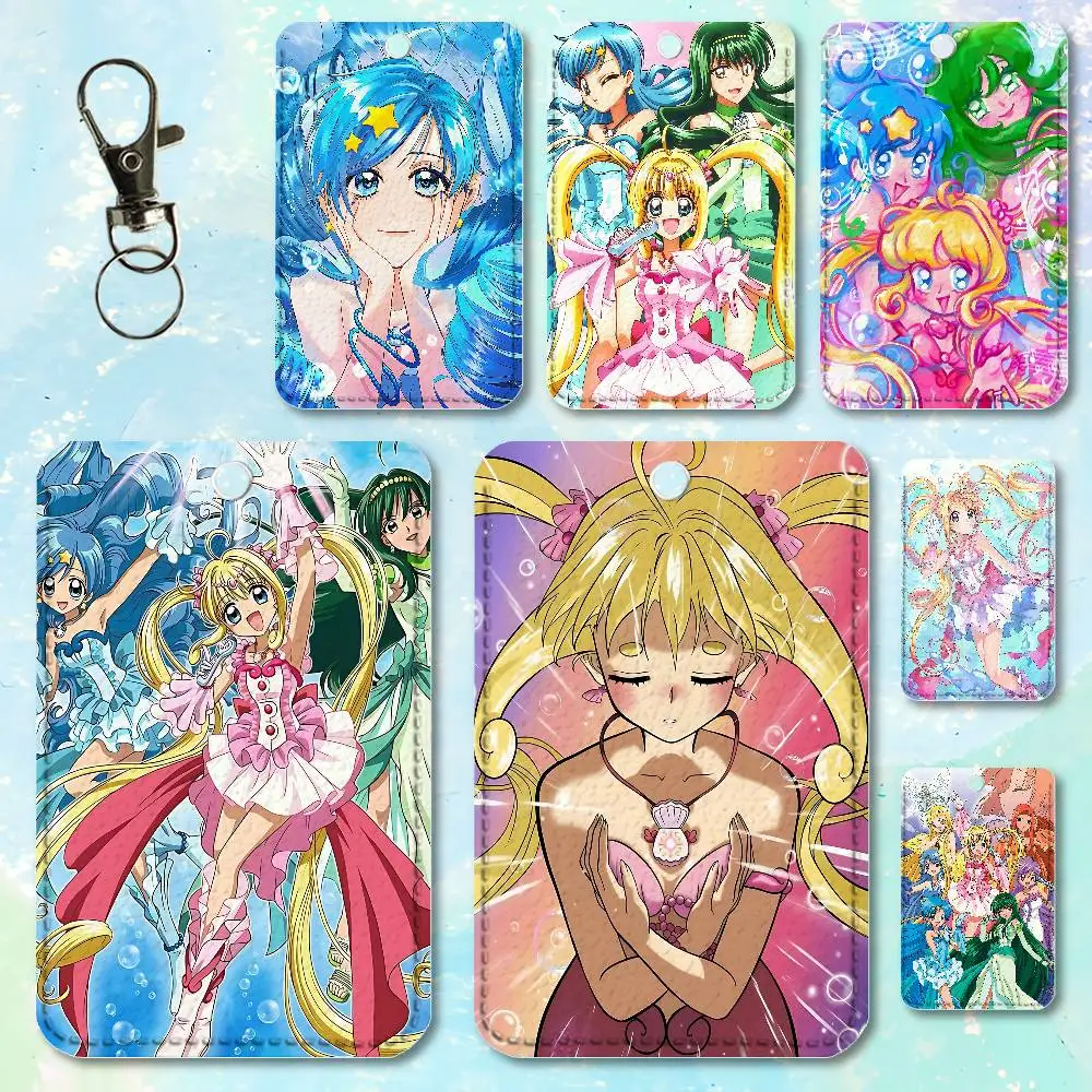 

M-Mermaid Melody Pichi Pitch Holder Keychain For Work Card Bank Business Holder Student Card Protective Case Bus Card