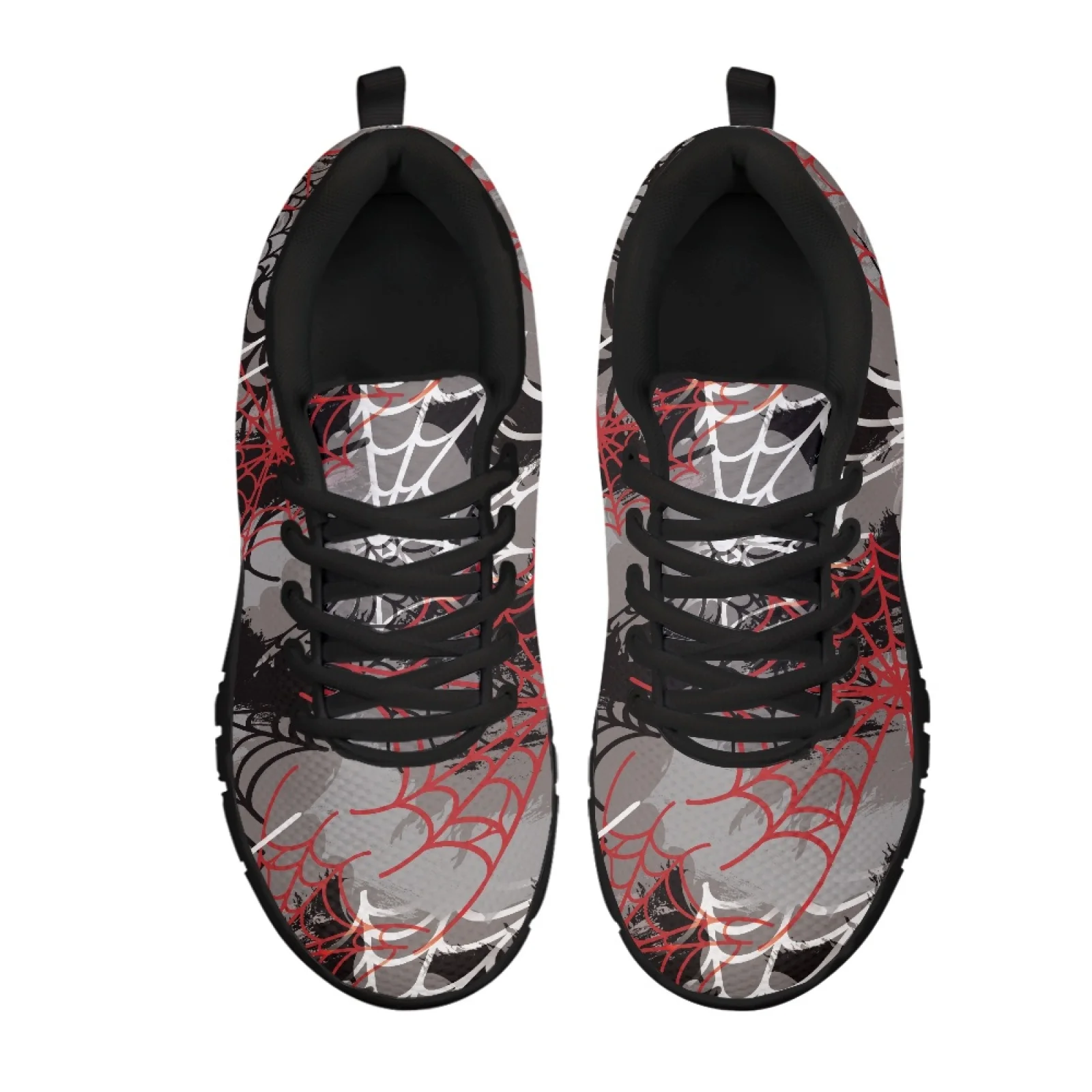 Coloranimal Spider Web Womens Cushioned Jogging Shoes for Long Standing Hospital Floor All-Match Travel Shoes for Outdoor