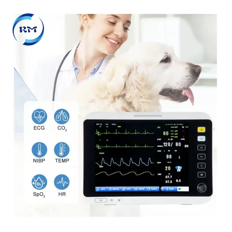 Rayman Veterinary Pet Multi-parameter 12.1 Inch Touch Screen Portable Animal Vet ICU