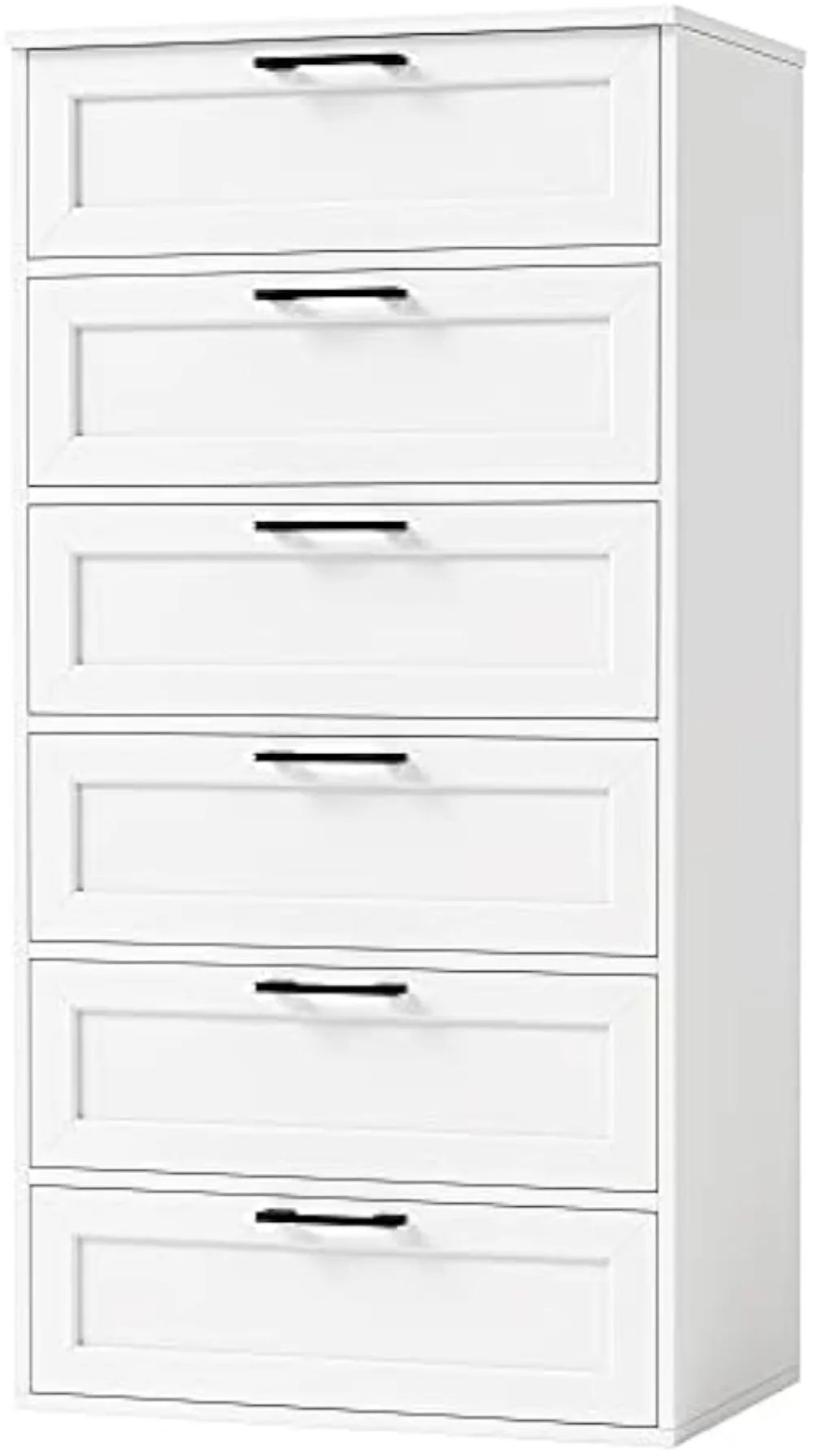 Tall Dresser Dresser for Bedroom with 6 Drawers Trapezoidal Design Chest of Drawers Storage Organizer Unit for Bedroom