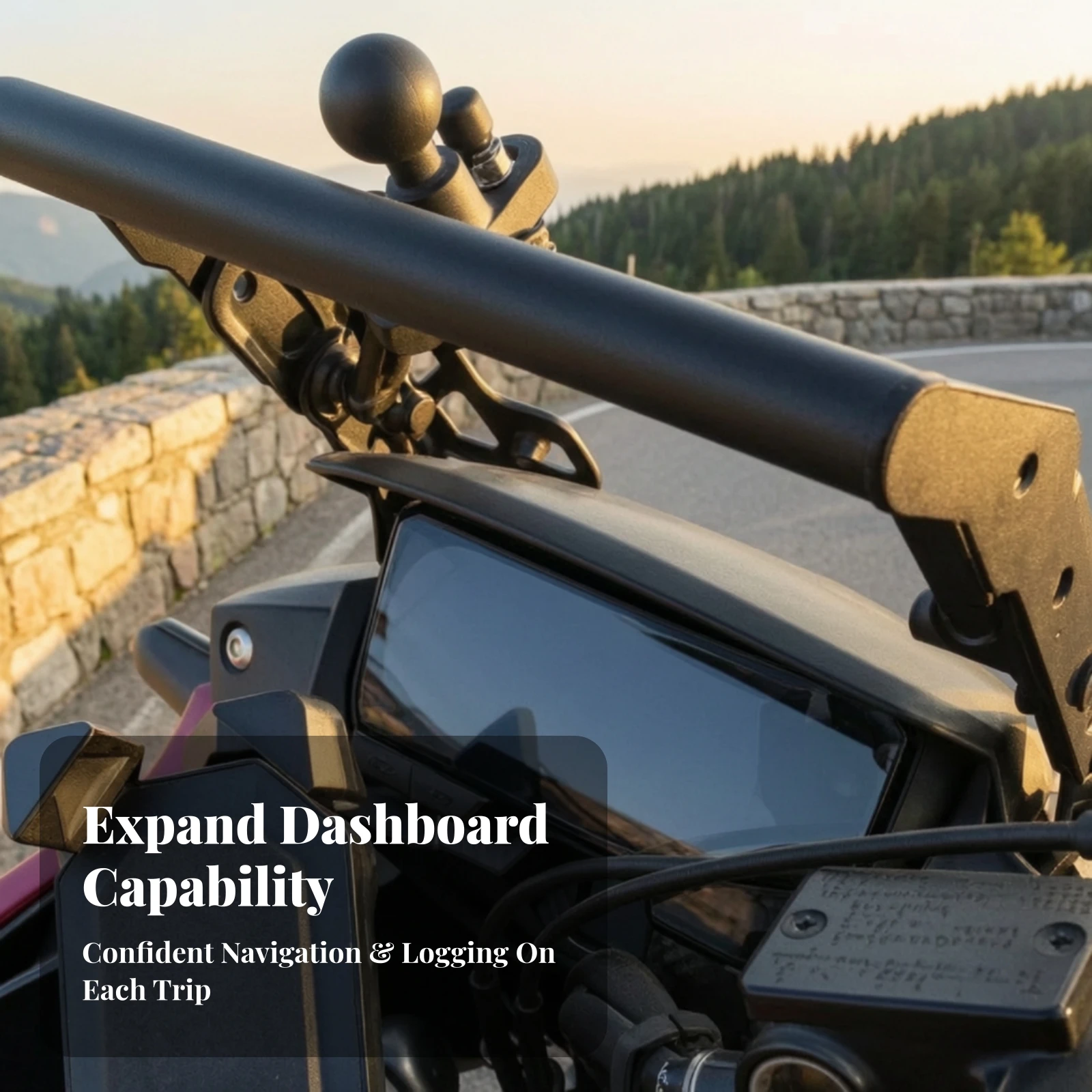 Motorcycle Navigation-Bar Expansion Bracket Black Iron Handlebar Expansion Bracket Handlebar Extension Bar Stable
