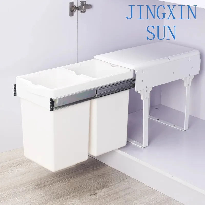 Kitchen Sink Trash Can Large Kitchen Cabinet Recycle Bin Food Waste Litter Bins Dustbin Recycling Trash Sorting Home Appliance