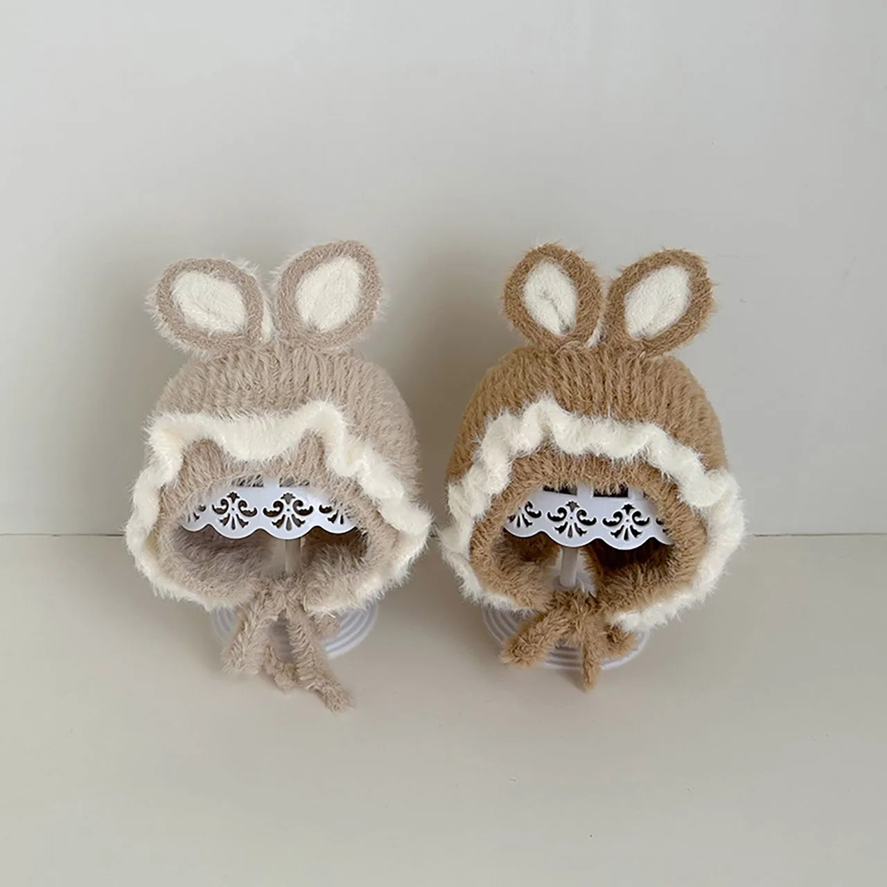 Gorro con protección para los oídos de felpa para bebé, Jersey cálido, gorro bonito de dibujos animados para niños, gorro de princesa para niña de 3 a 18 meses