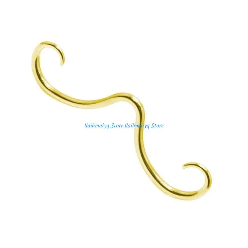573B Stainless Steel Septum Mustache Nose Rings Hoop Septum Piercing Hanger Fashion Nose Body Piercing Jewelry Durable