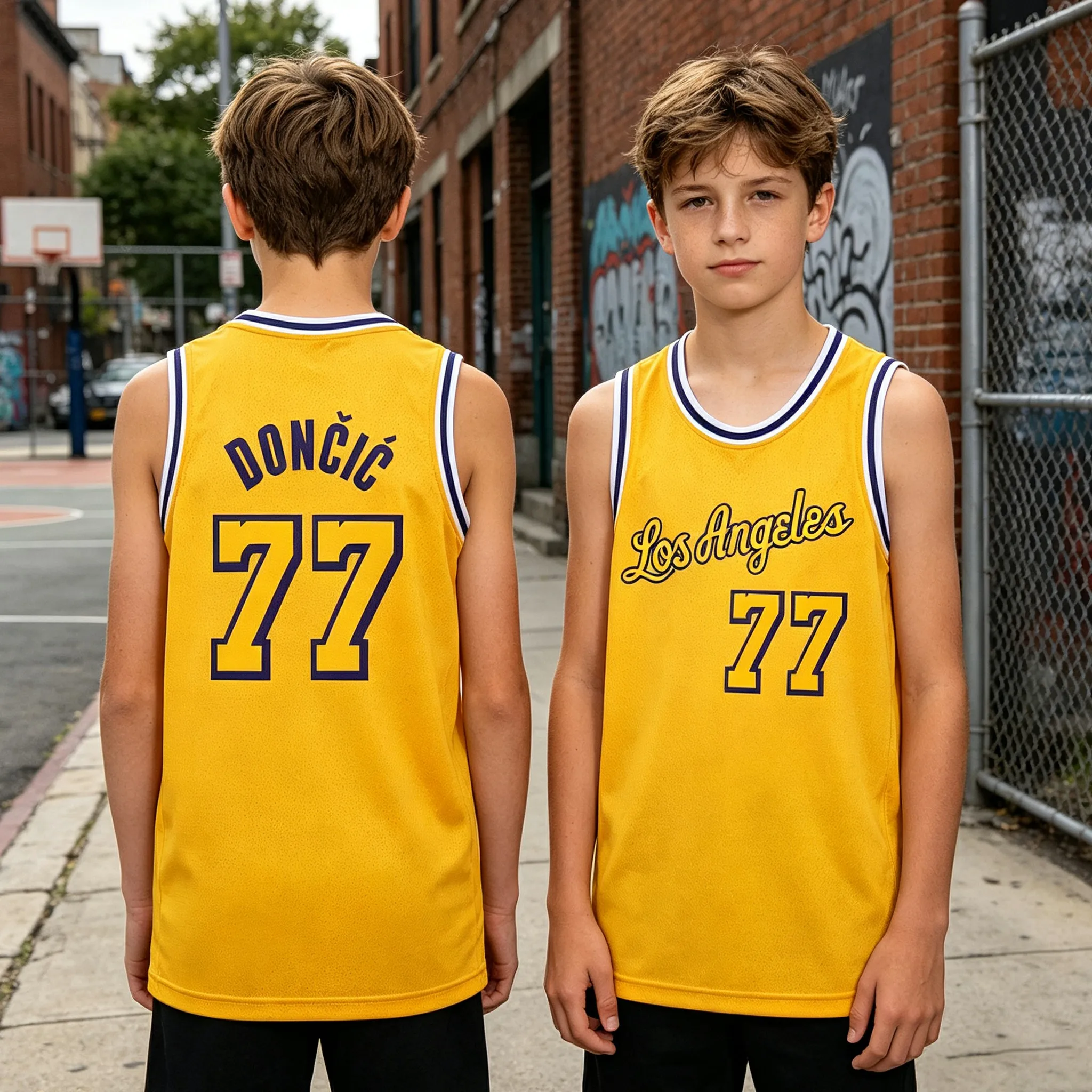 Kinder Doncic NO.77 Basketball Schnelltrocknende Weste Herren Eltern-Kind Ärmelloses O-Ausschnitt Athleten Personalisiertes Trikot – Detail 3