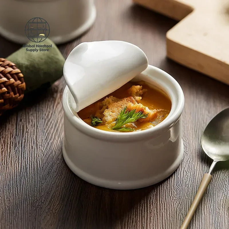 Creative can, ceramic tableware, dessert bowl, hotel restaurant features small stew cup, saucer plate, pudding baking bowl