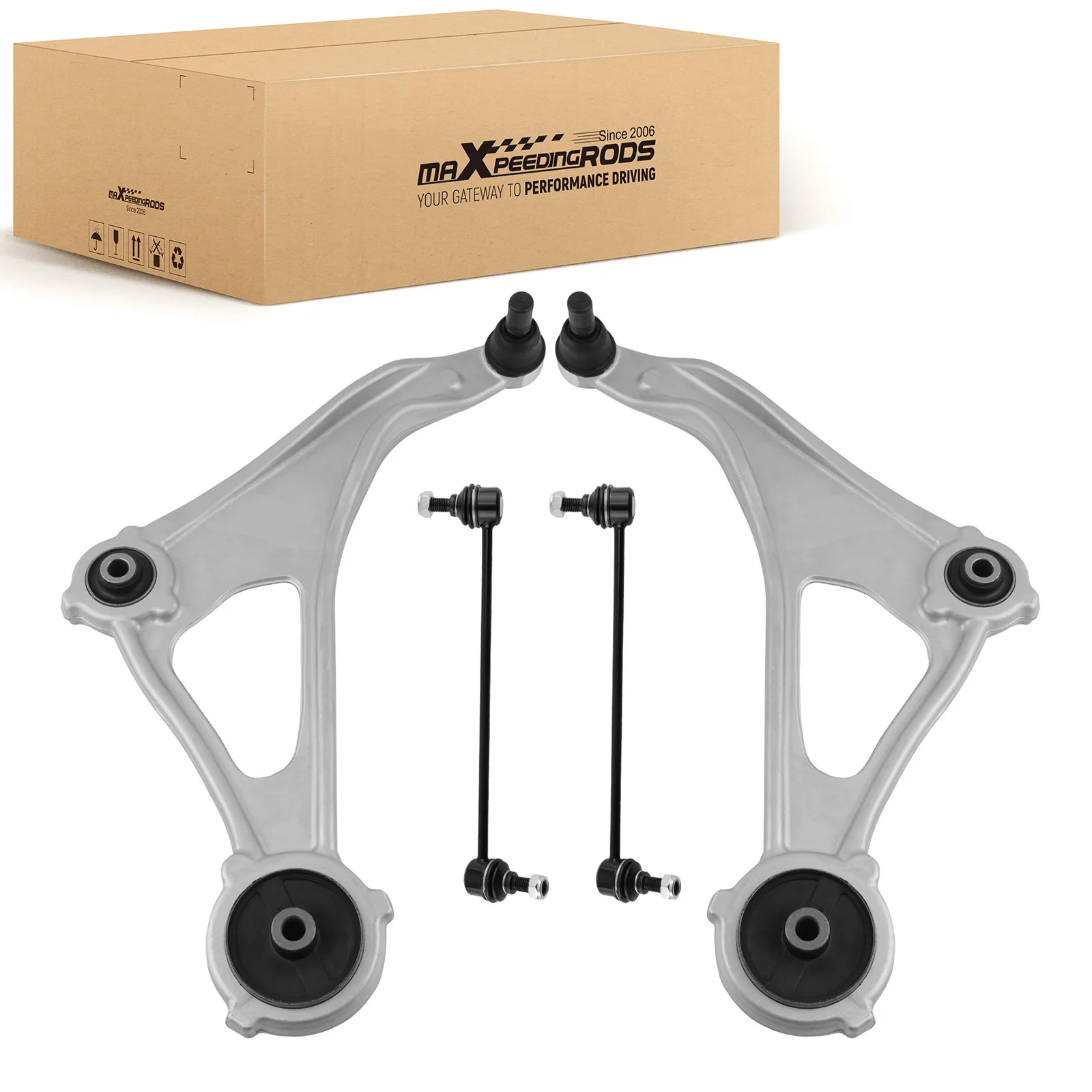 MaXpeedingrods 4x Front Lower Control Arm + Ball Joint Bushings For Nissan Altima Maxima K622838 MS301171 CMS301171 2015-2023
