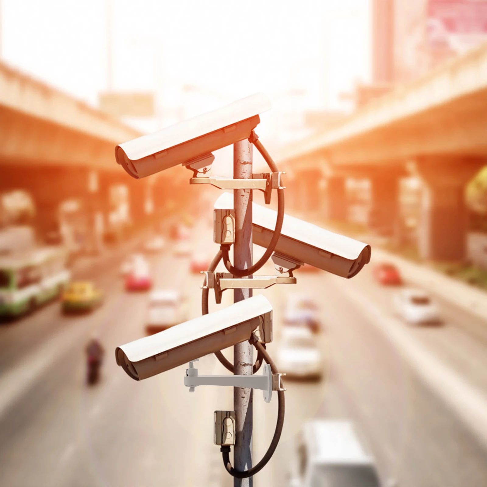 

Aluminum Alloy Universal Security Mount Bracket Adjustable 360 Degrees Outdoor Indoor CCTV Wall Mount Holder