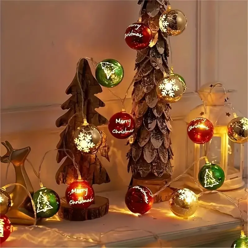 Christmas Decoration Ball String Lights LED Holiday Fairy Lights Battery USB Operated Party Indoor Decor Night Lights 844