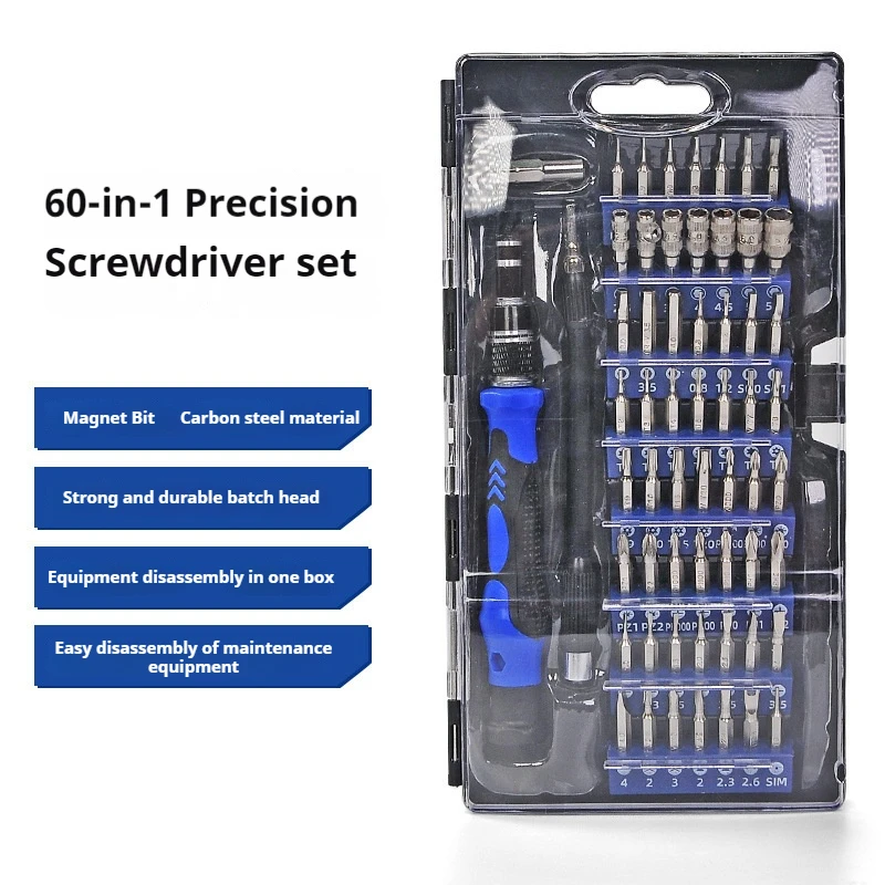 60 in 1 Precision Screwdriver Set Professional Hand Tool for Laptop Cell Phone Repair Electronic Products Kit