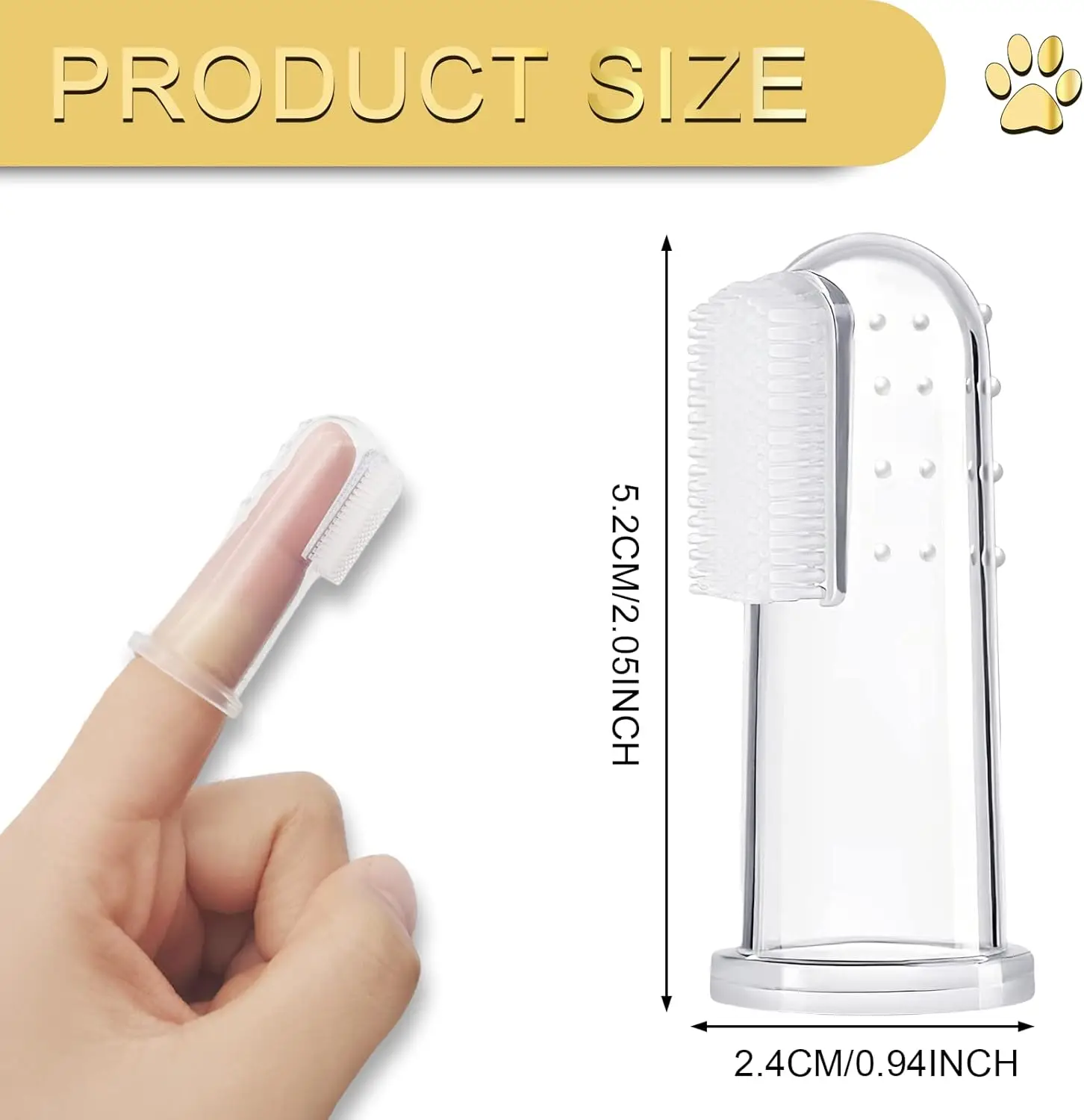 

Зубная щетка двойного назначения на палец — для ухода за полостью рта младенцев и детей и чистки зубов домашних собак и кошек, дизайн с мягкой щетиной