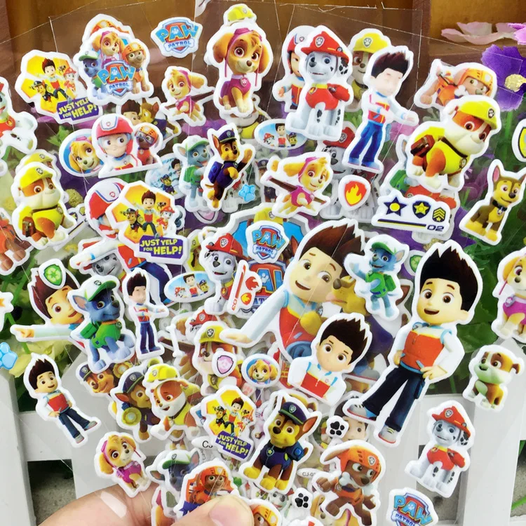 

Paw Patrol Cartoon Sticker Toy Children's Anime Marshall Rubble Chase Cute Printed PVC Bubble Sticker Dog Peripheral Toy Gift