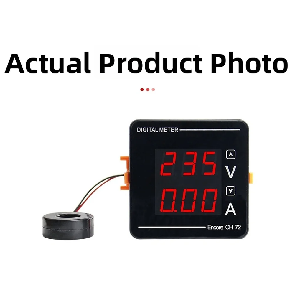 1PC Embedded Digital Display AC Voltage And Current Meter With LCD Readout For Industrial And Residential Panel Installation