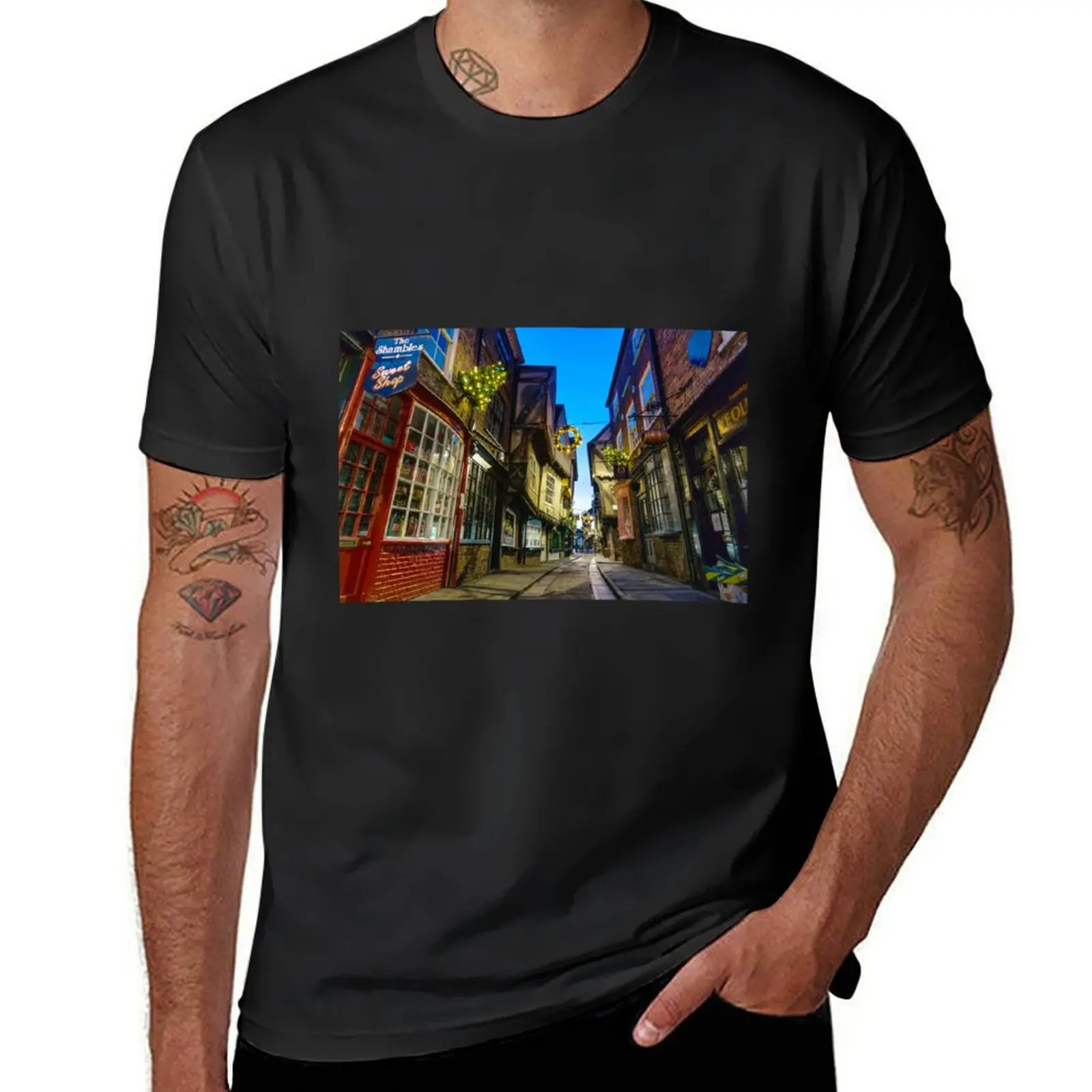 York Shambles at Dawn T-Shirt Blouse customizeds mens graphic t-shirts hip hop