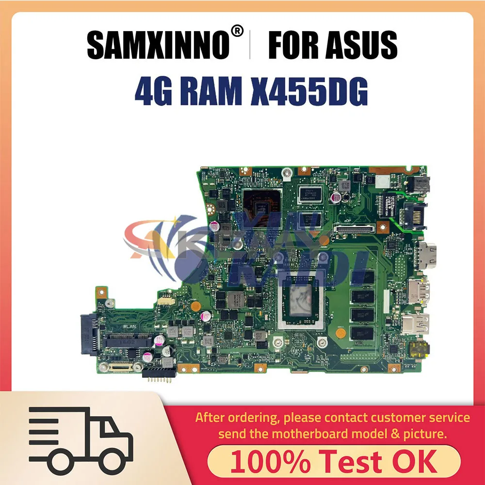 

Notebook Mainboard For Asus X455DG X455YI X455Y A454D K454D Laptop Motherboard With FX-8800P CPU 4GB RAM DIS Systemboard