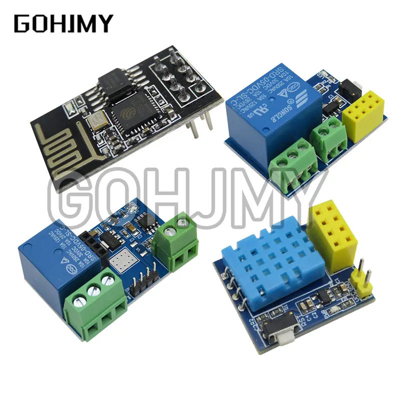 ESP8266 ESP-01 ESP-01S 5V WIFI Relay Module DHT11 Temperature Humidity Sensor Module Wireless WIFI Module NodeMCU Smart Home IOT