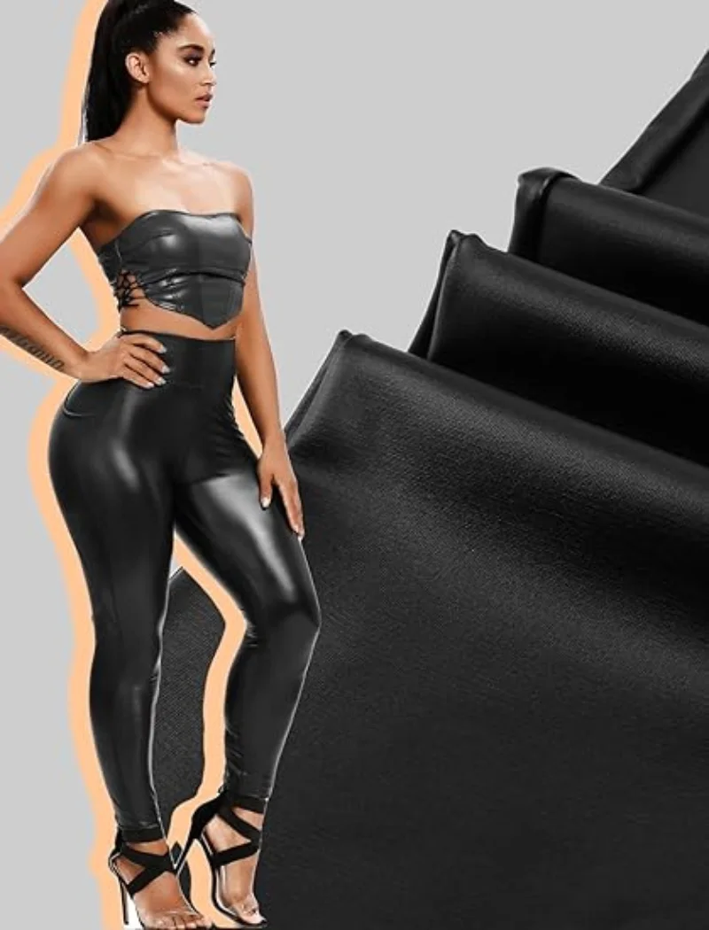 plus size Women s velvet high waist artificial leather leggings butt lifting black sexy sports yoga pants