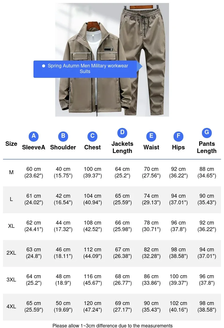 Spring Autumn Men Camo Hiking Workwear Sets Men Windbreaker Two-Piece Tracksuit Man Jackets + Pants Training Uniform Sets