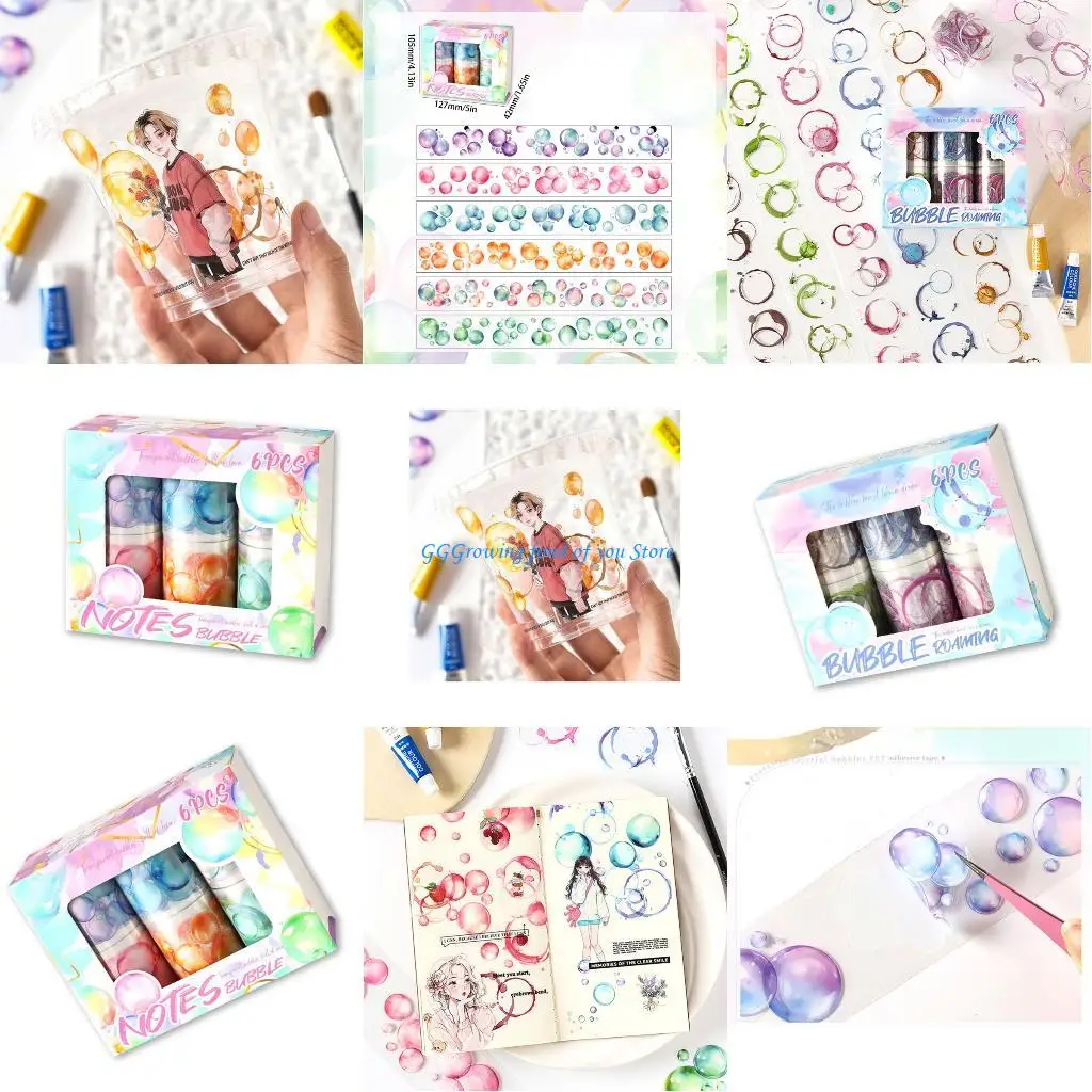 H9EB Экологичная съемная ПЭТ-лента для Scrapbk Journal DIY Художественное украшение