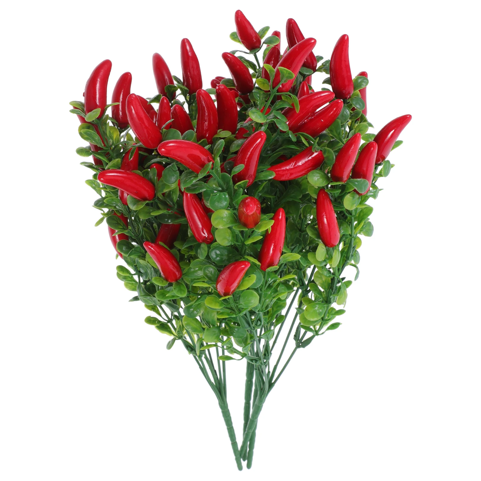 

4pcs Artificial Pepper Plant Lifelike Fake Chili Bunch Faux Vegetable Decor For Kitchen Home Photography Prop Plastic Plants