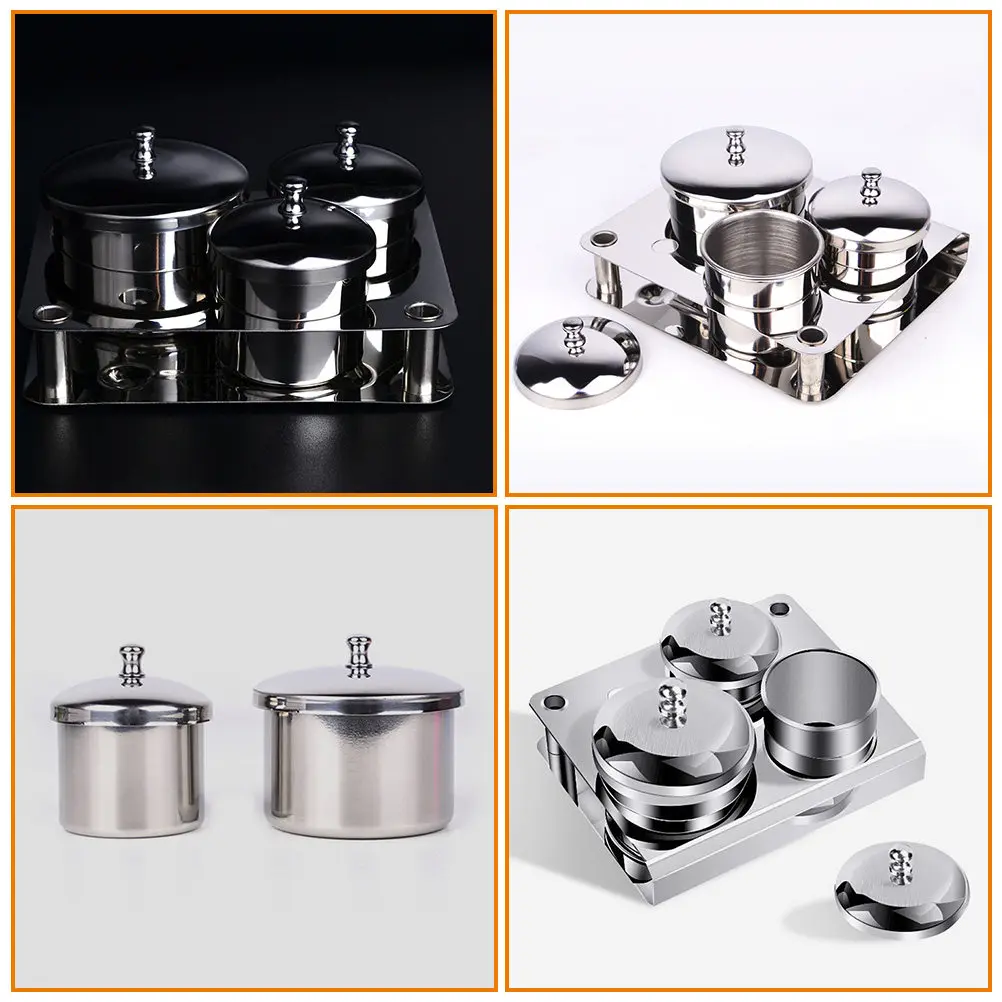 

1 Set Stainless Steel Manicure Cup Nail Dappen Dish Multi-Function Nail Liquid Powder Mixing Cup Professional Manicure Accessory